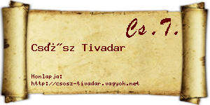 Csősz Tivadar névjegykártya