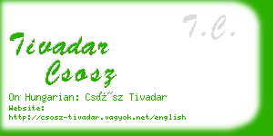tivadar csosz business card